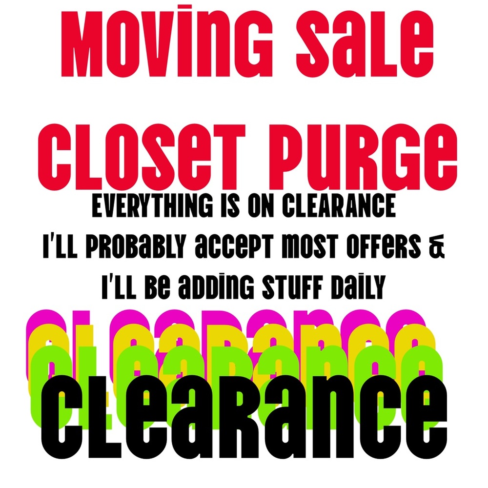 Everything is on sale! Make me an offer!